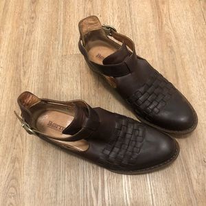 Brown leather shoes